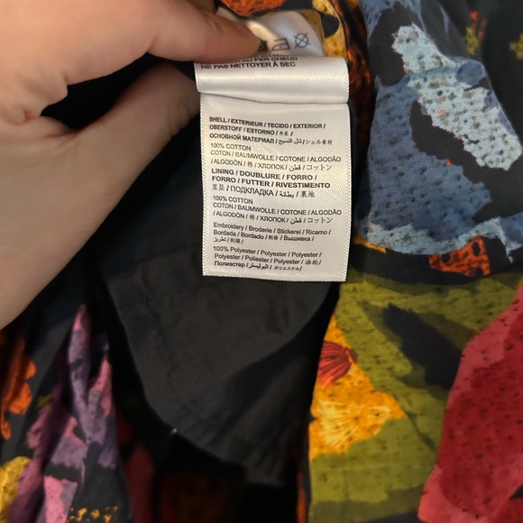 Farm Rio Anthropologie Embroidered Maxi Strapless Tie Back Dress - Picture 12 of 12